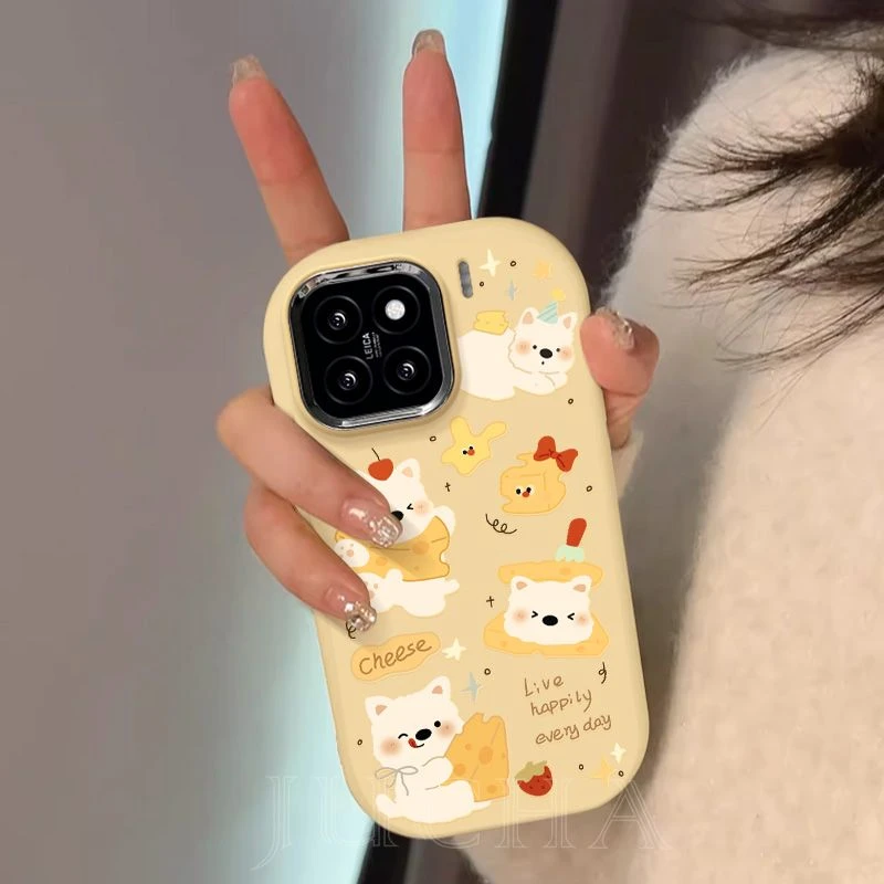 奶酪小狗适用小米15pro手机壳新款苹果16promax女款新款OPPO网红