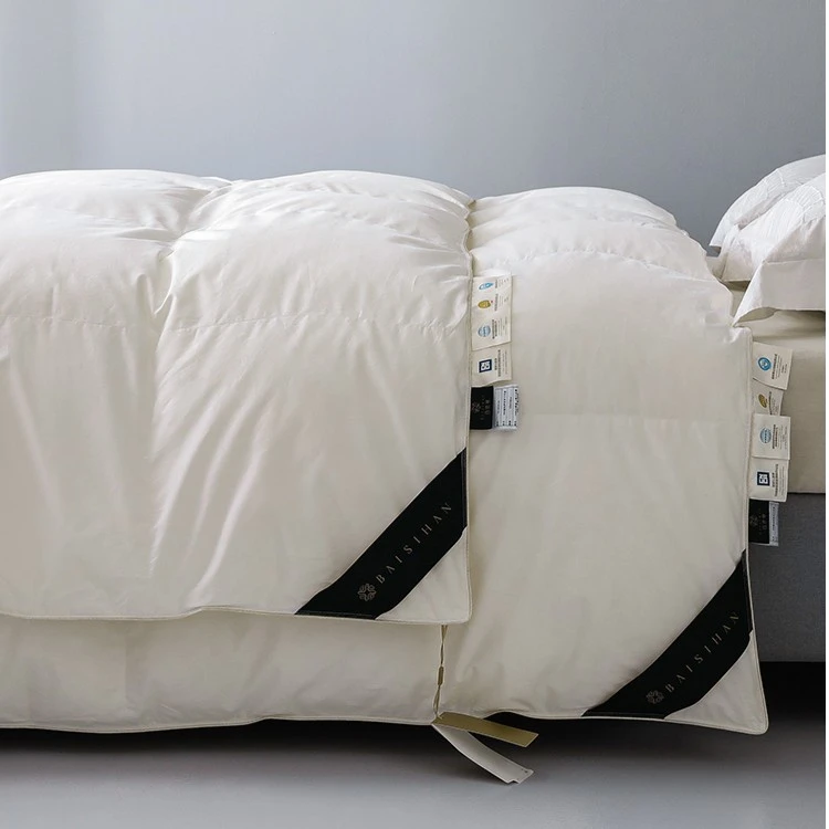 百思寒800蓬120支全棉四季棉95雪鸭绒被加厚子母被【微疵福利】