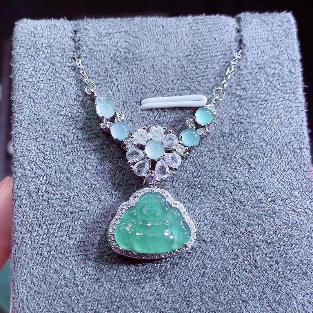 翡翠未镶嵌颈饰天然