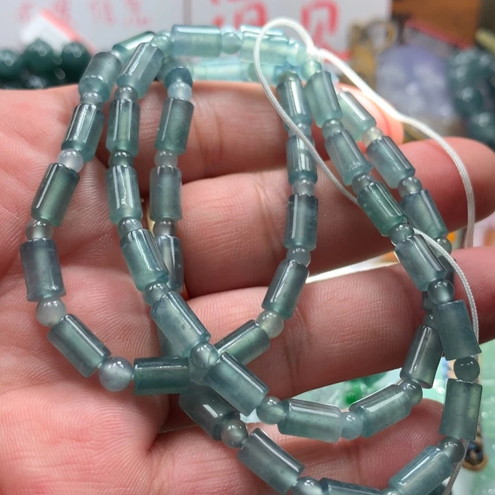 翡翠项链未镶嵌保真天然a货翡翠