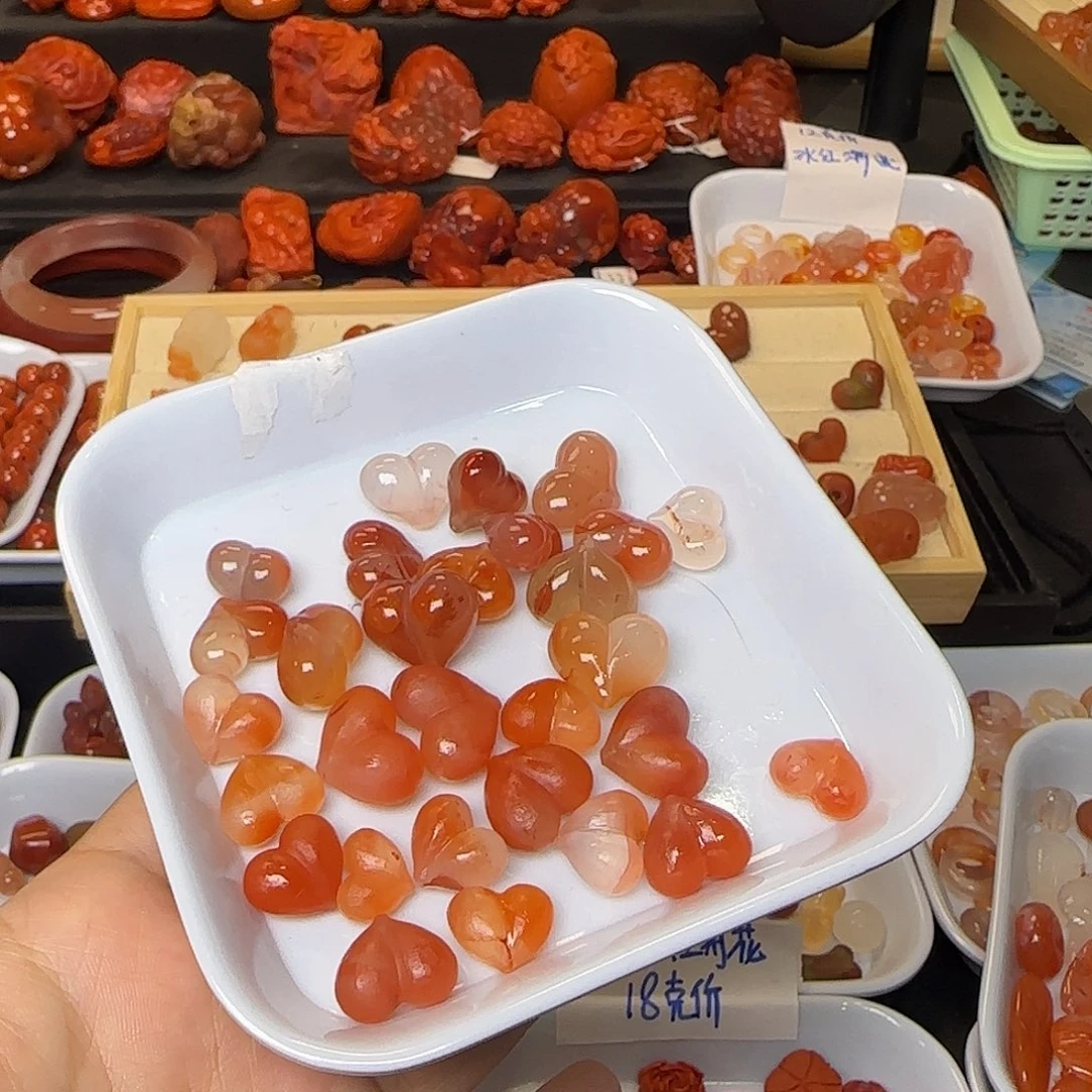 、***字吊坠(不含链)未镶嵌南红玛瑙