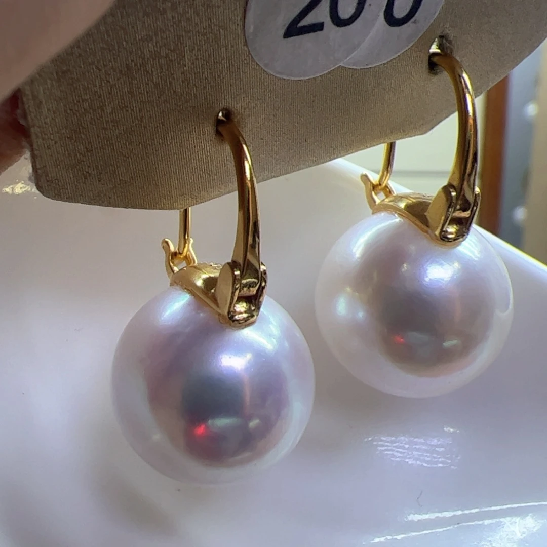 淡水珍珠耳饰银S925镶嵌