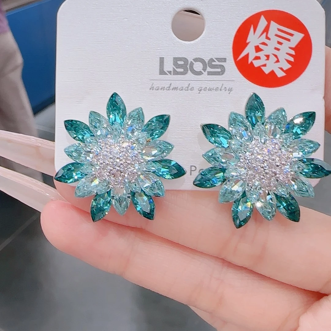 锆石铜合金925银耳环