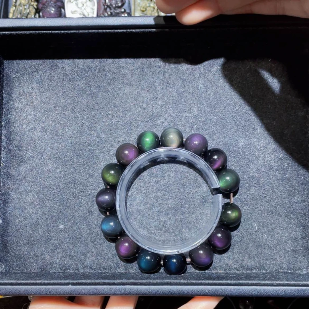 【闪购商品】黑曜岩手链未镶嵌我****?