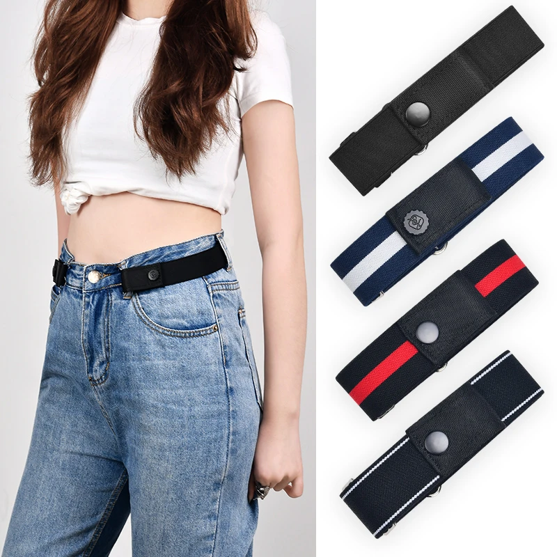 懒人牛仔裤腰带女夏季收腰神器隐形松紧裤带女款新款皮带免打孔