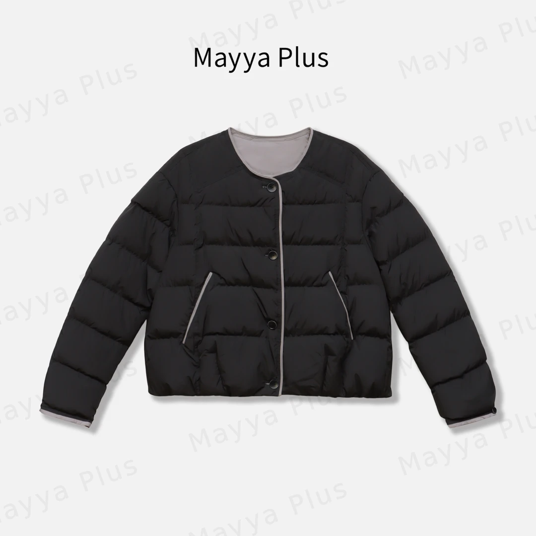 【暖冬搭子】Mayya Plus麦芽定制气质流光风宽松羽绒服外套32546550