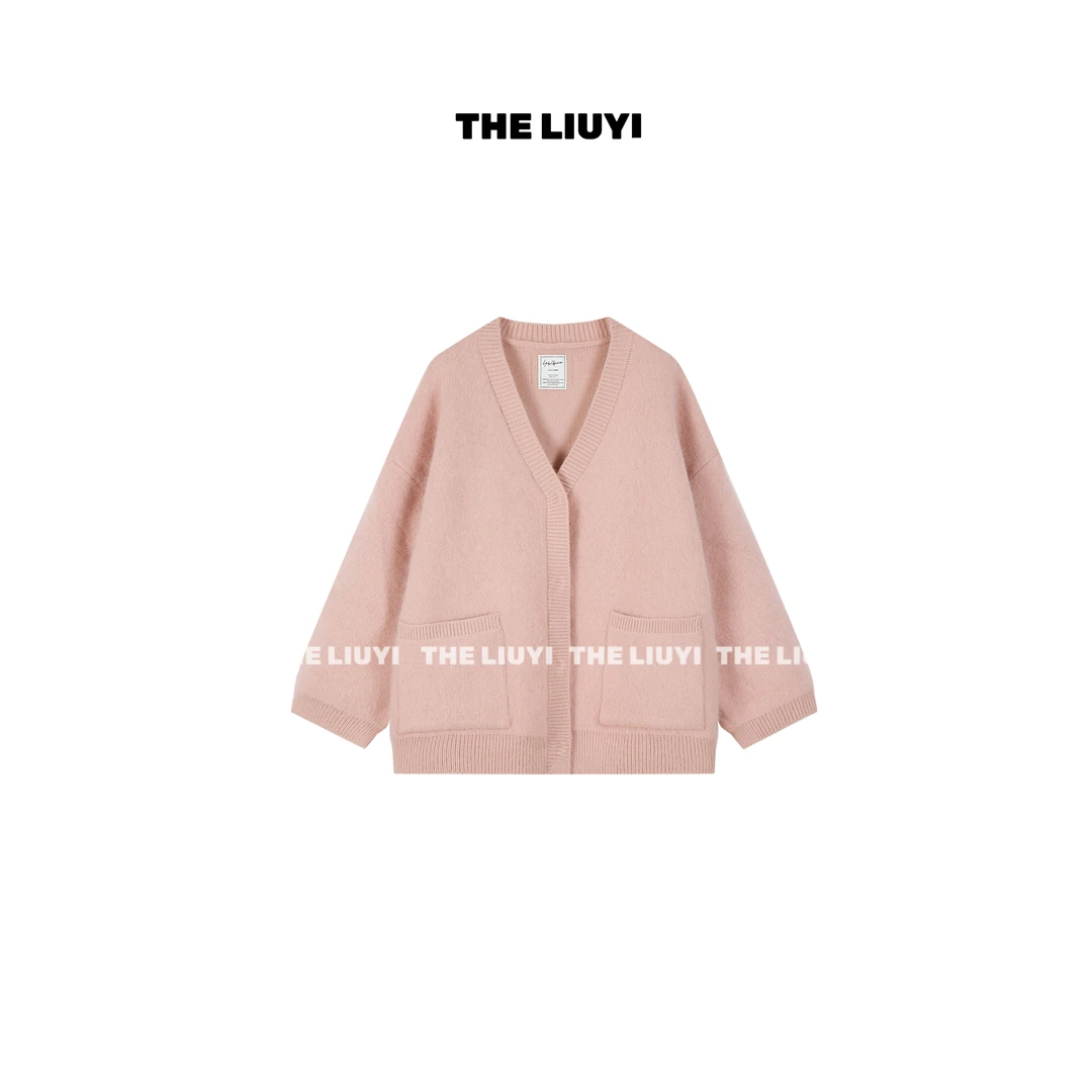【LIUYI】兔毛羊毛混纺高定毛衣宽松外套59284