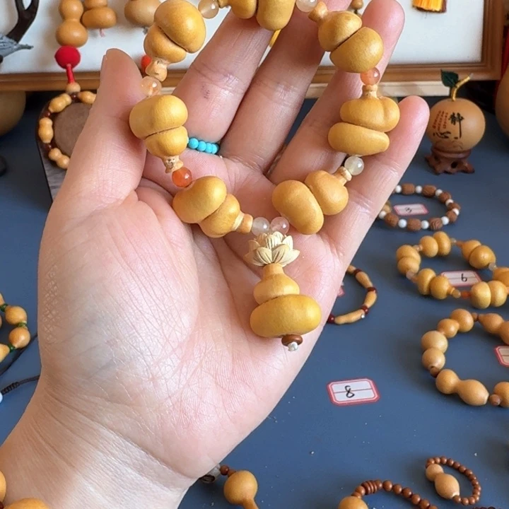 贝*?天然葫芦钱袋子手持手串