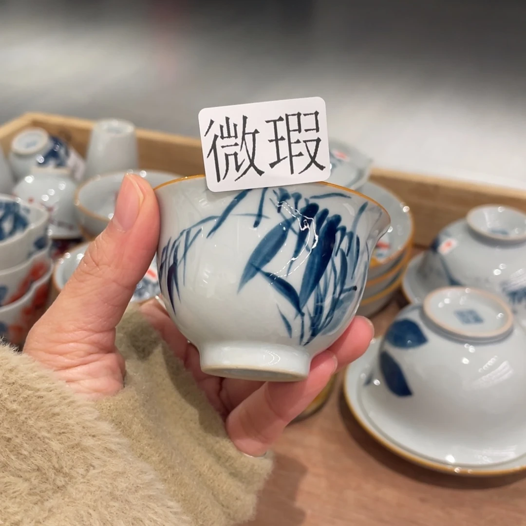 有瑕釉下彩纯手绘