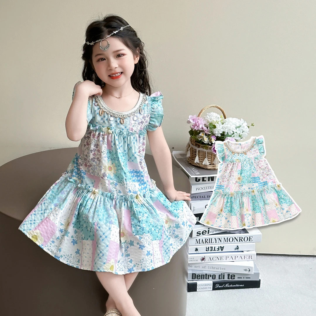 中小童夏季洋气波西米亚连衣裙2025新款儿童时尚公主裙女宝宝裙子