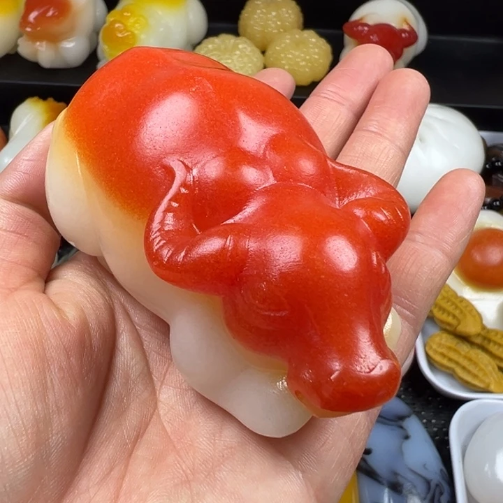 新疆戈壁五彩石金丝