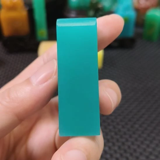 寿山石印石天空蓝素章