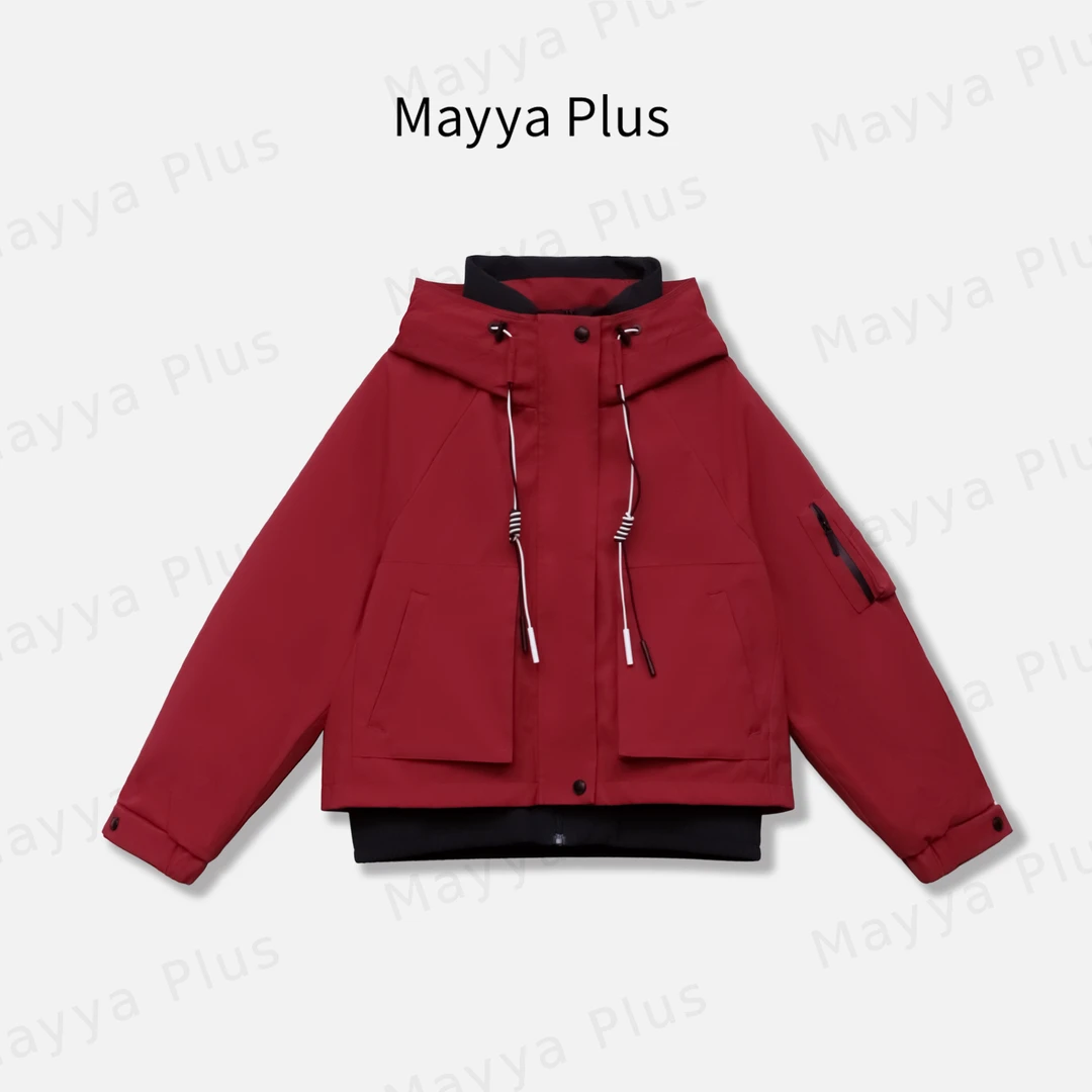 【冲锋羽绒】Mayya Plus麦芽定制气质显瘦流光风羽绒服外套32546315