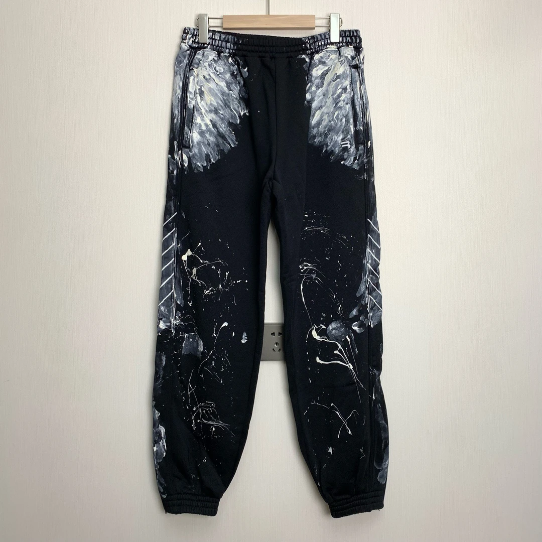 未使用 Balenciaga/巴黎世家 涂鸦泼墨休闲裤 S码