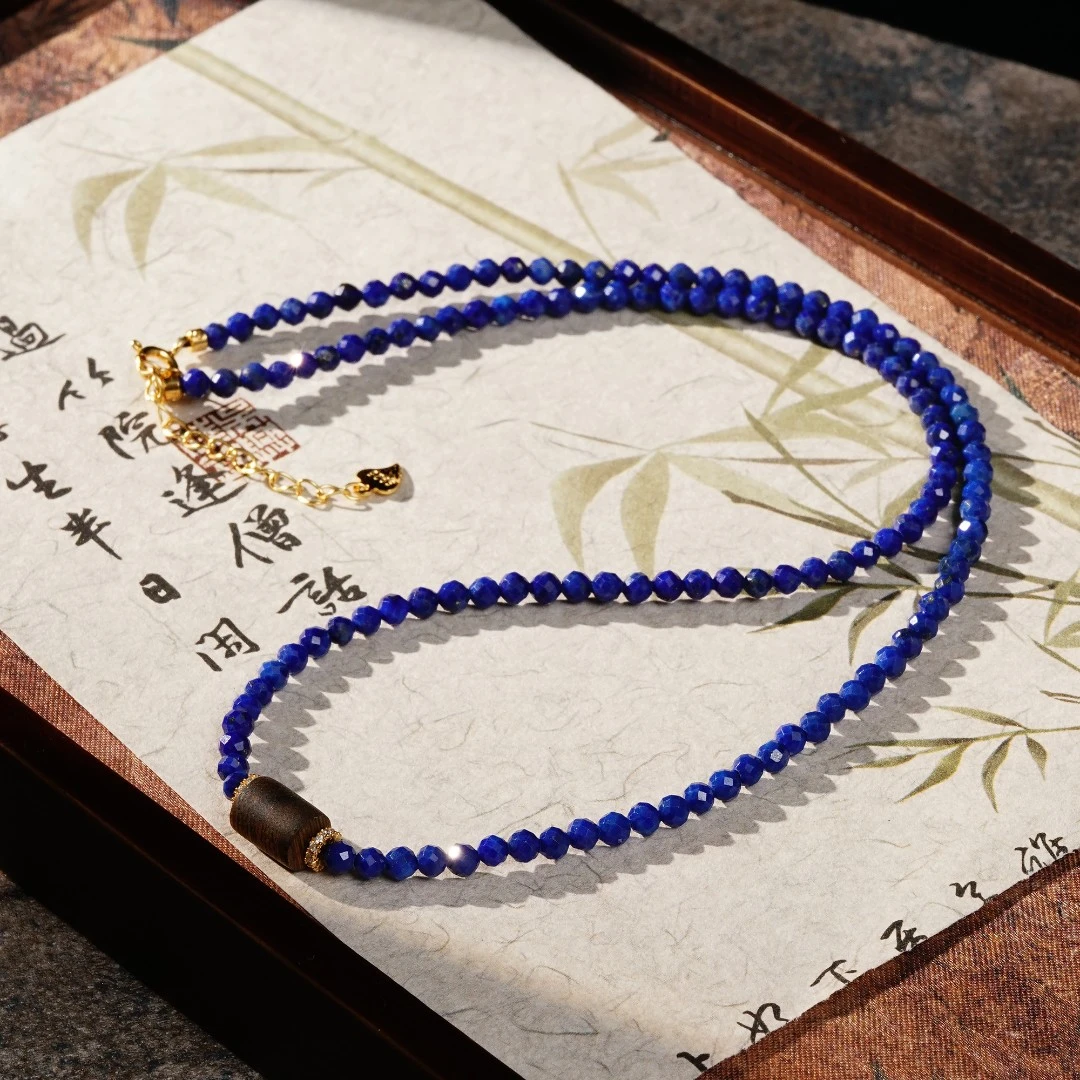 青金原创DIY项链（尺寸：青金：3mm+）