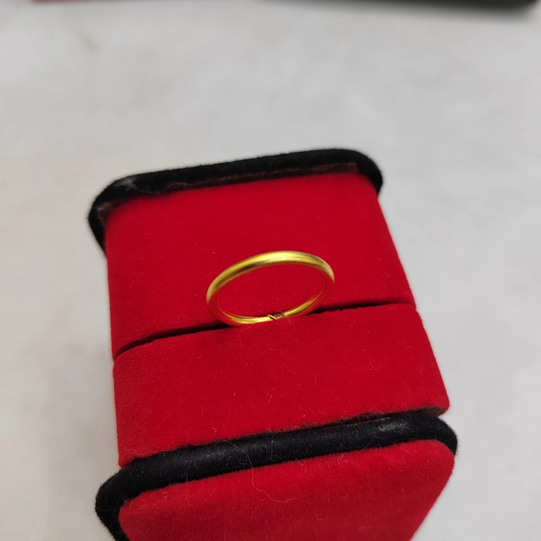 足金古法素圈戒指 真金 假一赔十畅销  抖音国检有费用 理性下单