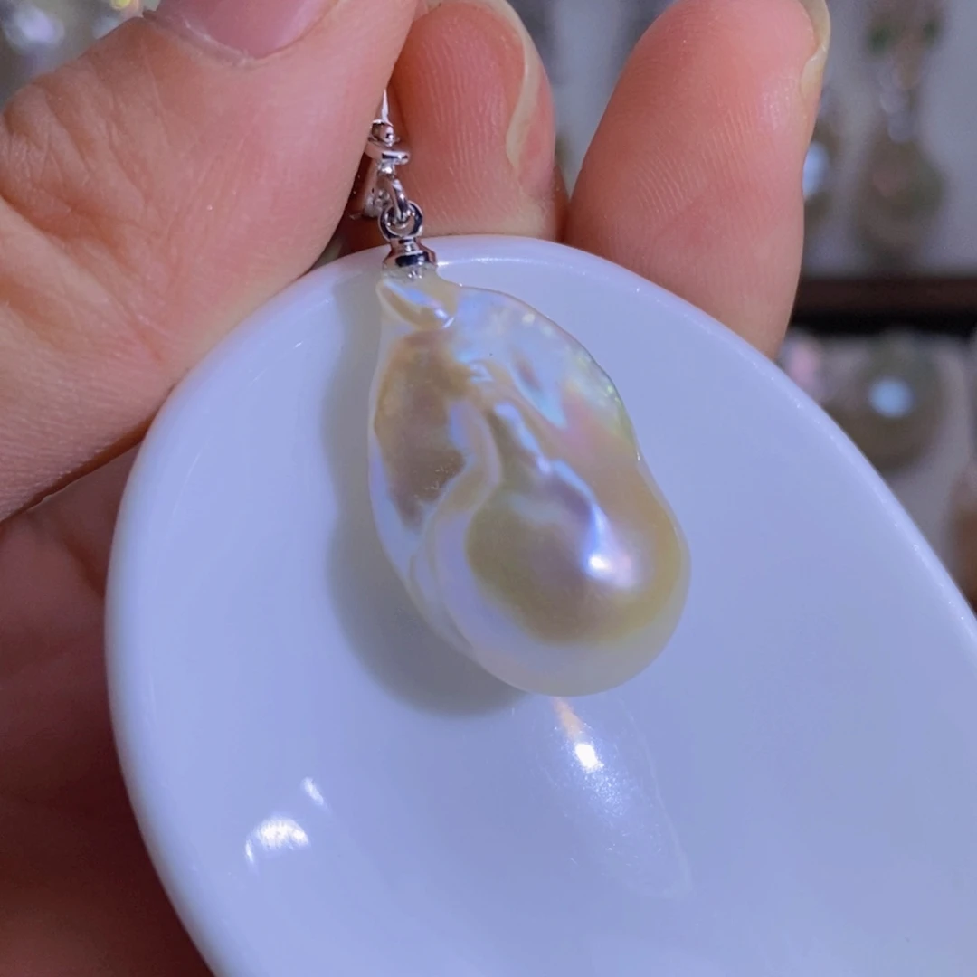 天然淡水珍珠淡水珍珠银S925镶嵌