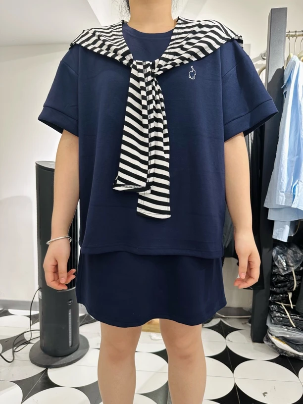 【实体店高品质】夏季披肩三件套短裤裙孕妇套装