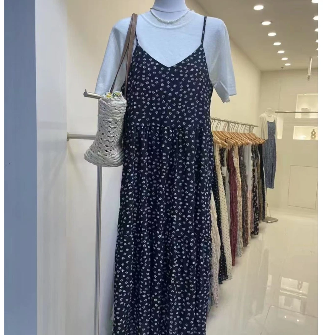 【美熙定制】碎花吊带裙 1767