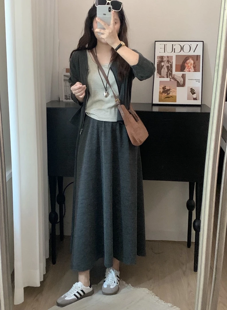 运费补贴小个子秋冬韩版百搭修身显瘦气质时尚垂感针织三件套装女