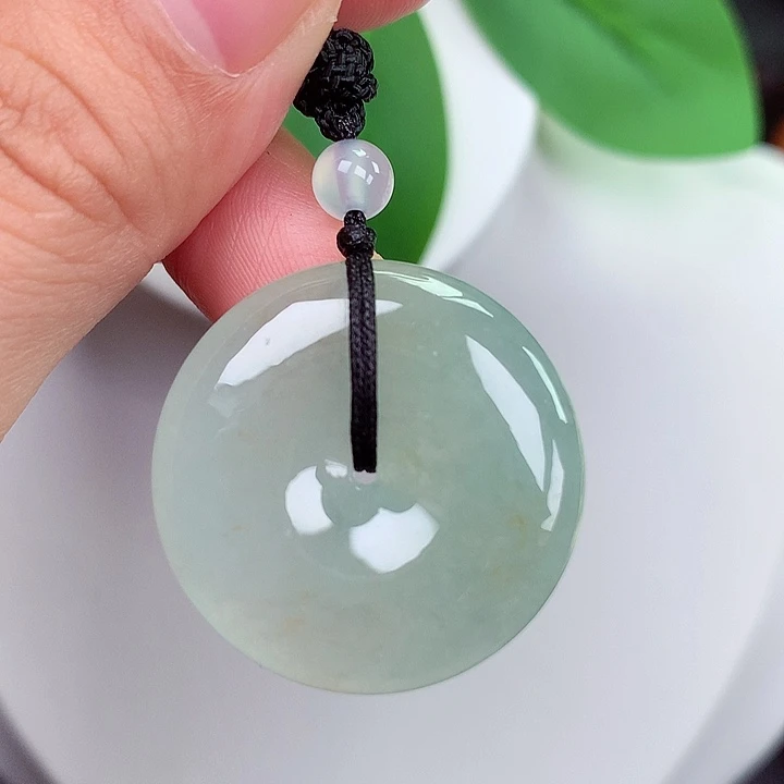 颈饰未镶嵌翡翠平安扣 27.7x6.1mm