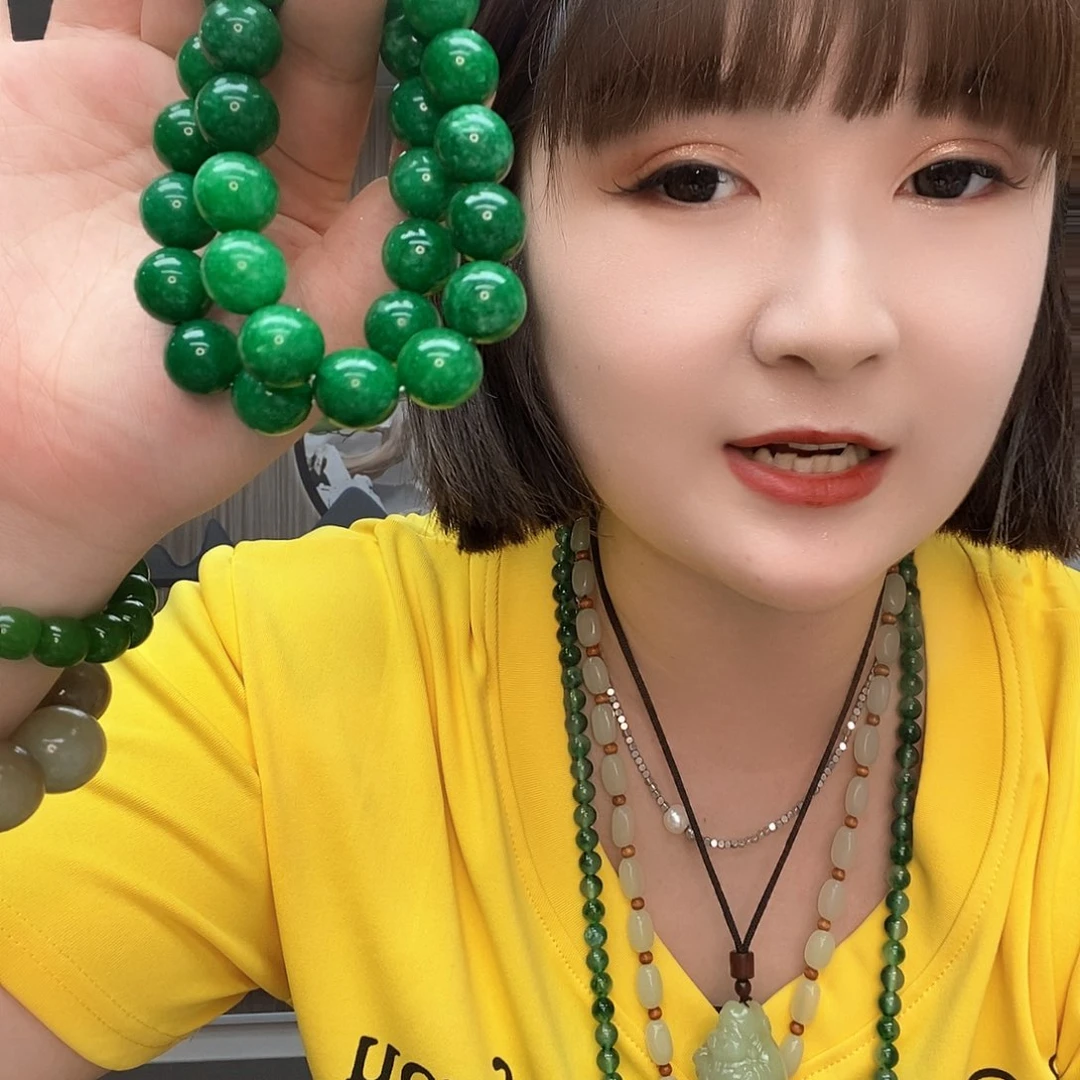 未镶嵌蛇纹石玉手链