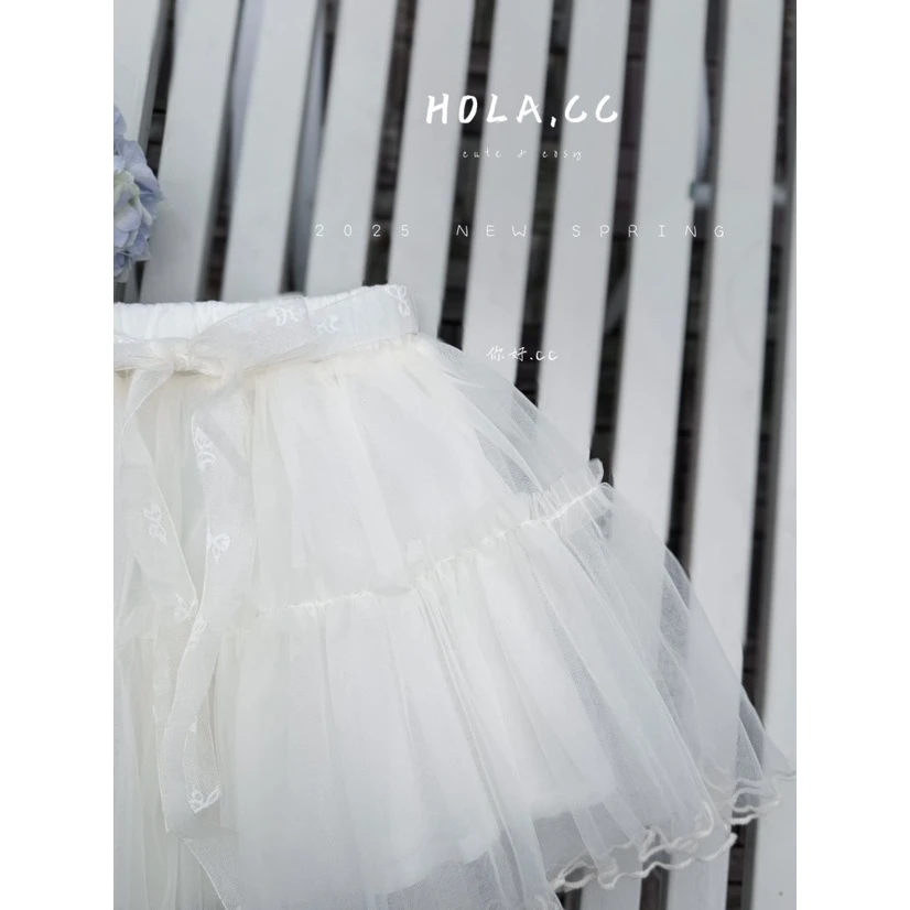 HOLA.CC·25春~蓬蓬纱半裙8861（米粉蓝）