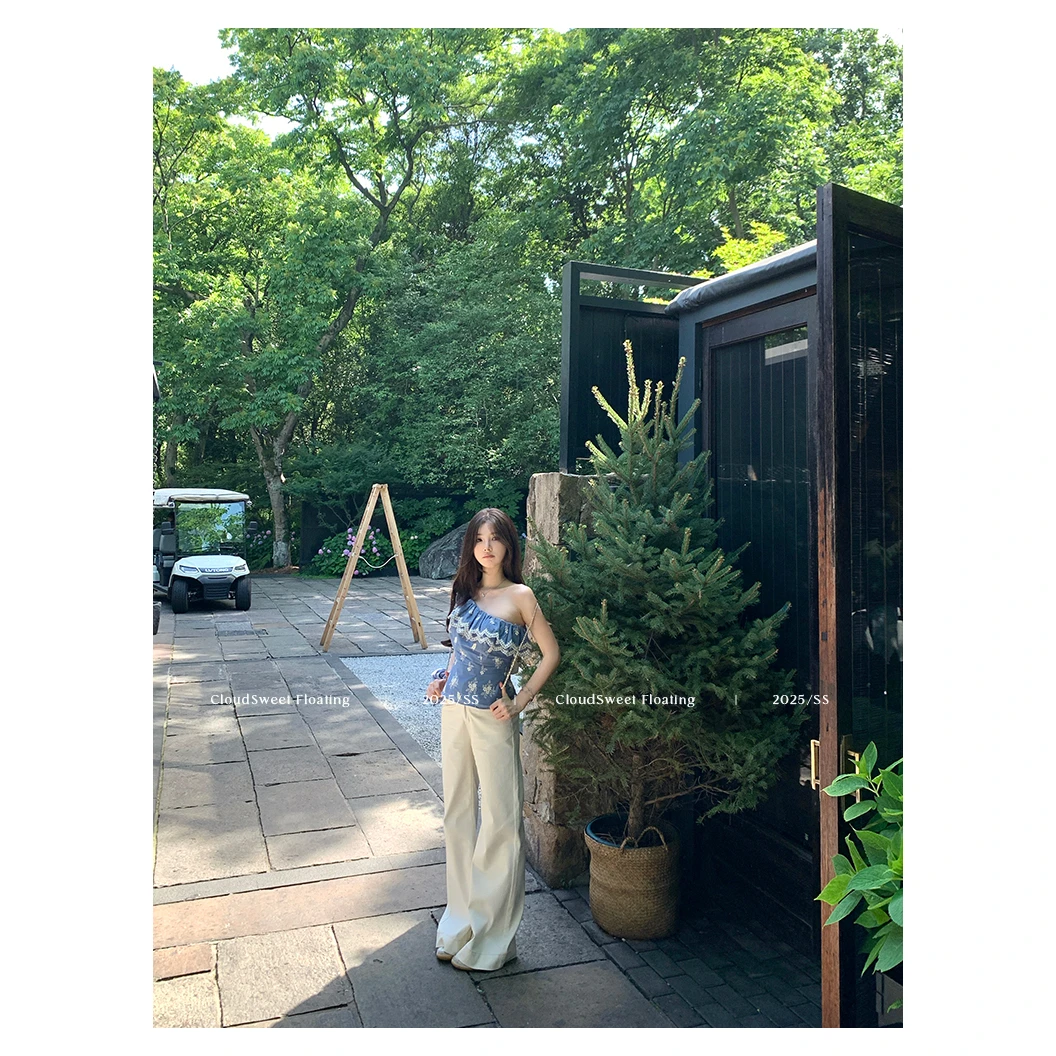 【CloudSweet 05/25 10:00】韩女白牛/梨形友好 天丝棉显瘦牛仔裤