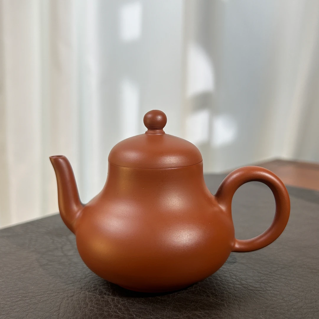 思婷朱泥素胎潮州手拉壶全手工制作工夫茶具泡茶壶纯手工