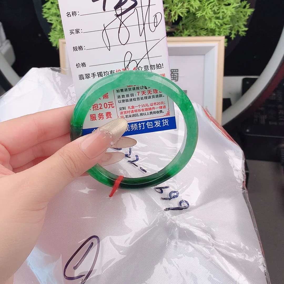翡翠手镯未镶嵌手镯以实物为准微色差T23