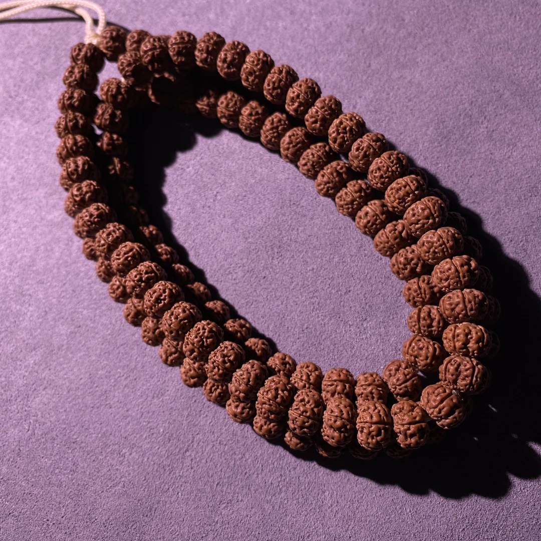 至尊系列原生态老树籽凹底梅花108梅花感超高密度文玩小金刚菩提