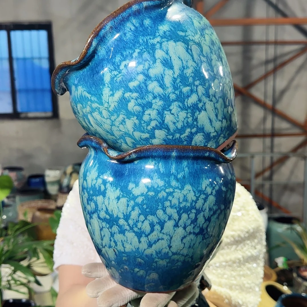 紫砂花盆高17口17