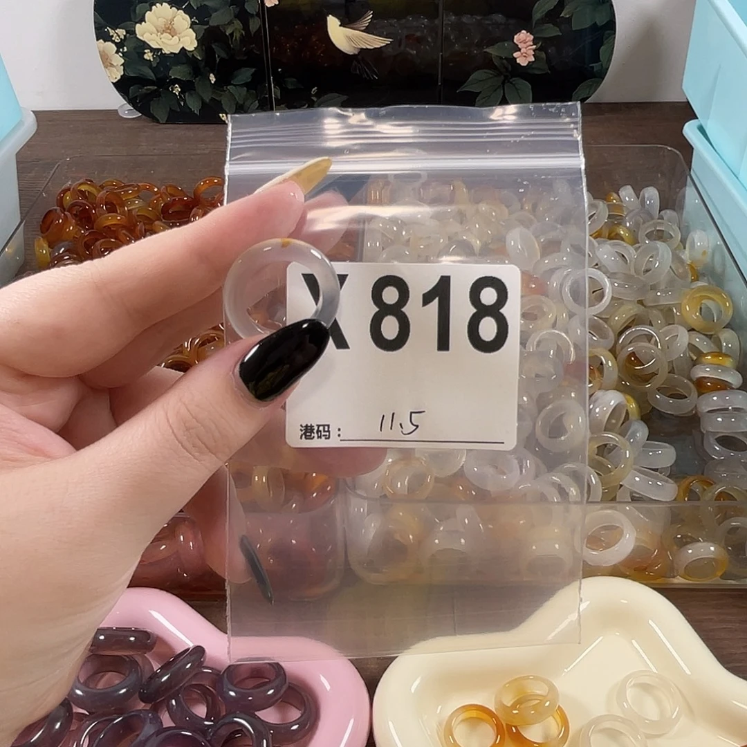 玛瑙/玉髓未镶嵌戒指818