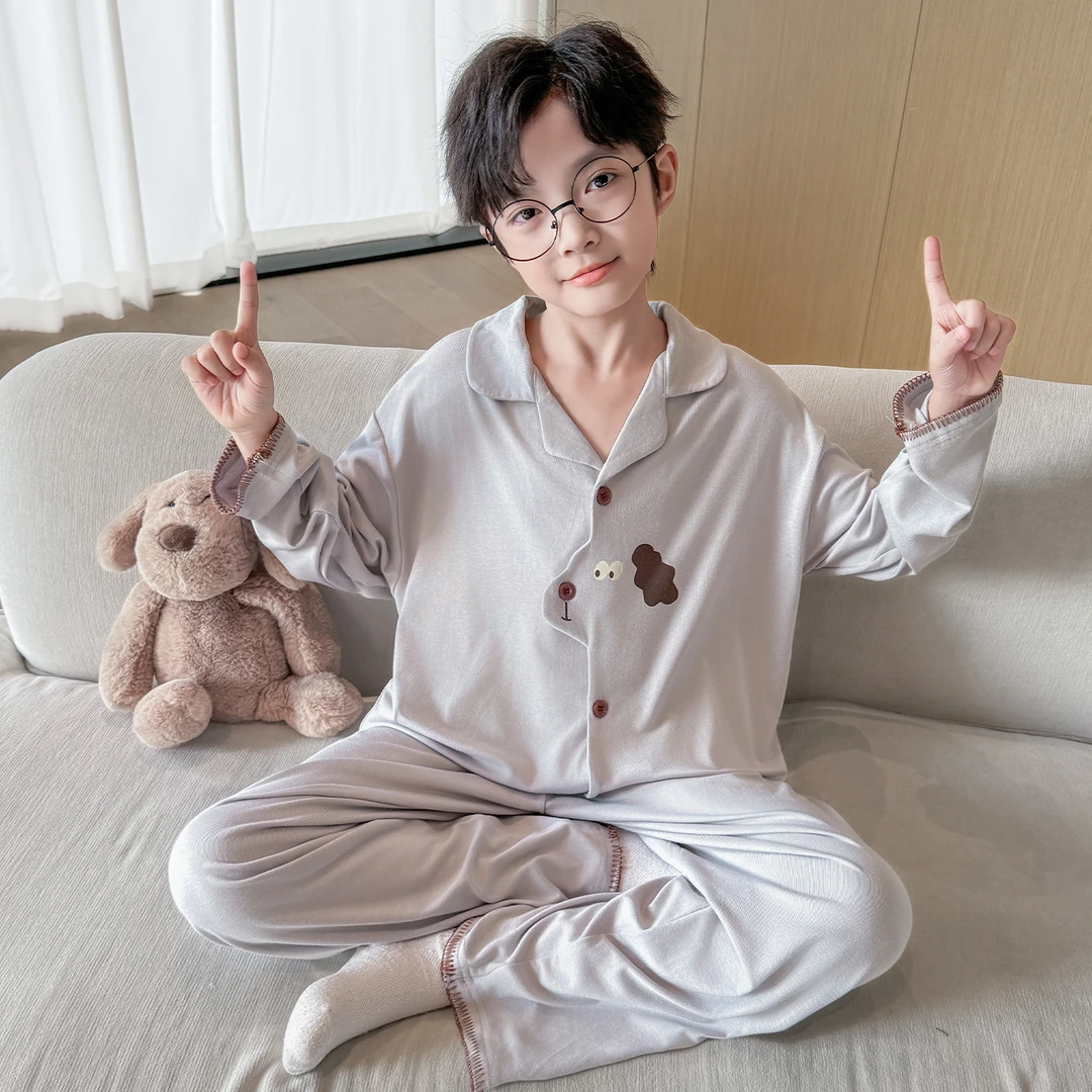 男童春秋款睡衣中大童秋季10至15岁男孩长袖儿童秋装家居服套装潮