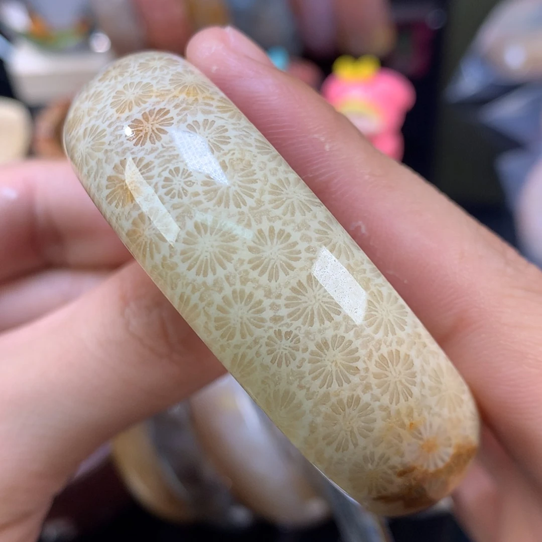 【闪购商品】颈饰未镶嵌硅化珊瑚（珊瑚玉）91号55圈双面雏菊