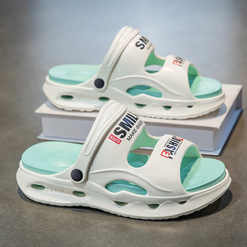 拖鞋男夏季新款厚底踩屎感开车两穿凉拖男士百搭户外防滑沙滩凉鞋