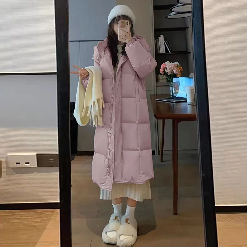 2025爆款fufu新款棉衣冬季外套长款棉袄中戏气质加厚过膝棉服时尚