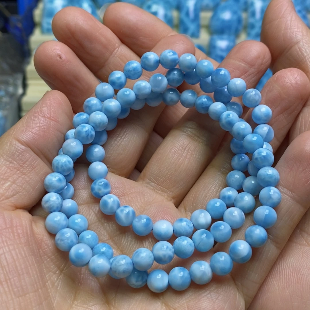 针钠钙石（海纹石）未镶嵌手链