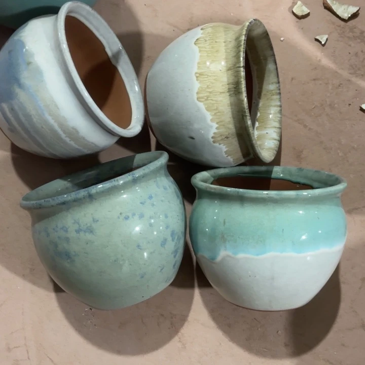 花盆紫砂口径15高度13四个正品