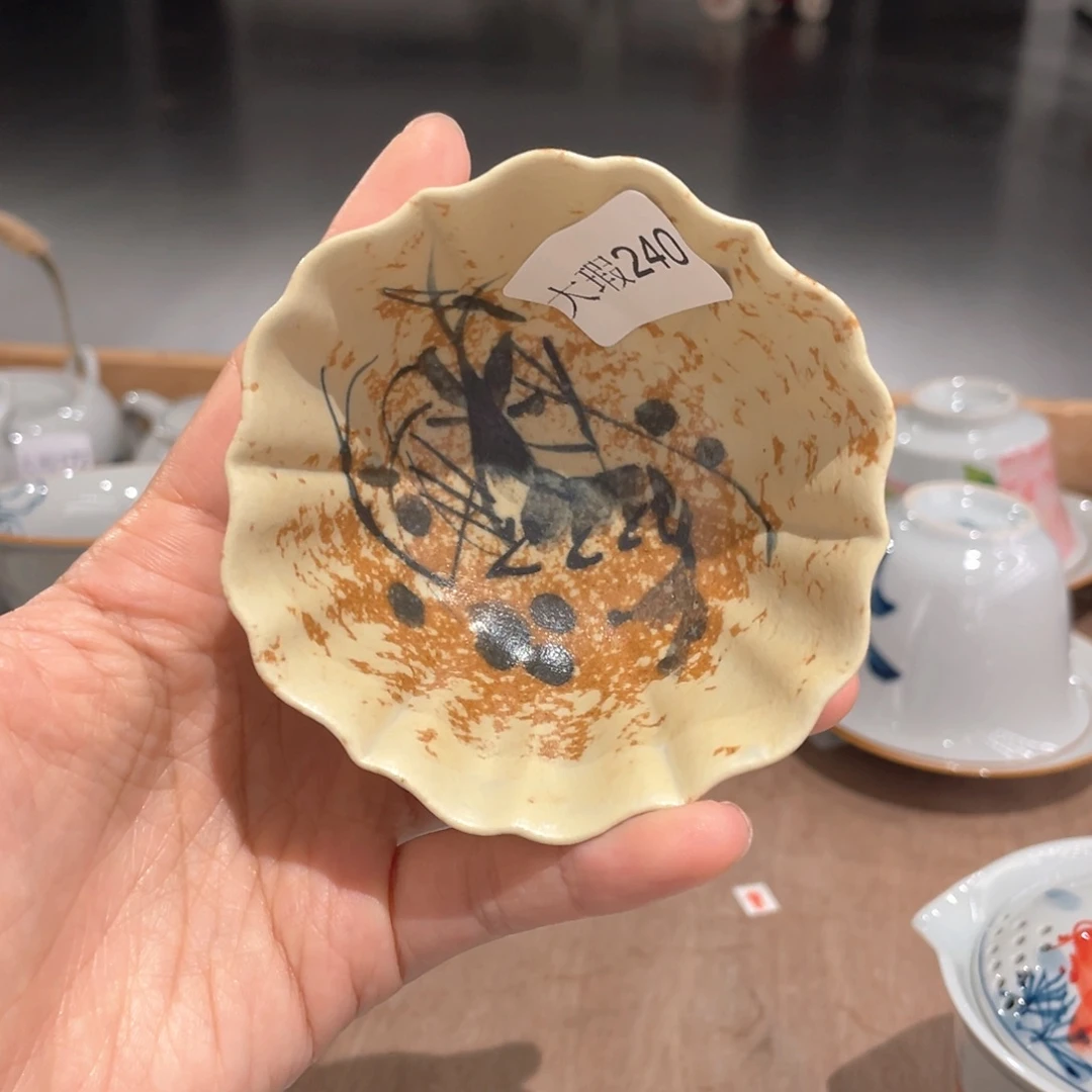 釉下彩纯手绘微瑕