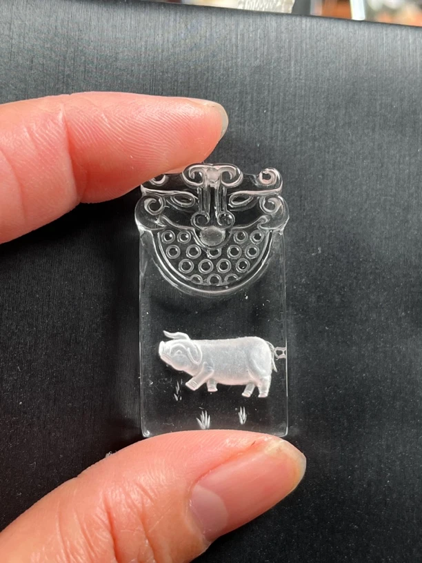 百分之百天然水晶12生肖猪