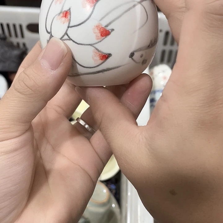 陶瓷茶具全部清清完回家过年