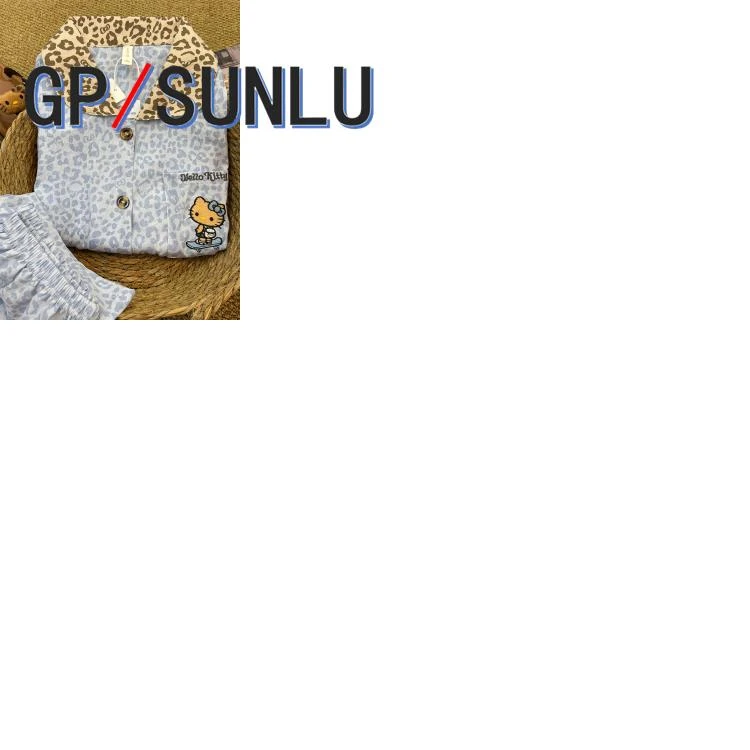 日本小众GP豹纹kitty猫云朵棉质睡衣女款春秋季长袖休闲家居服夏
