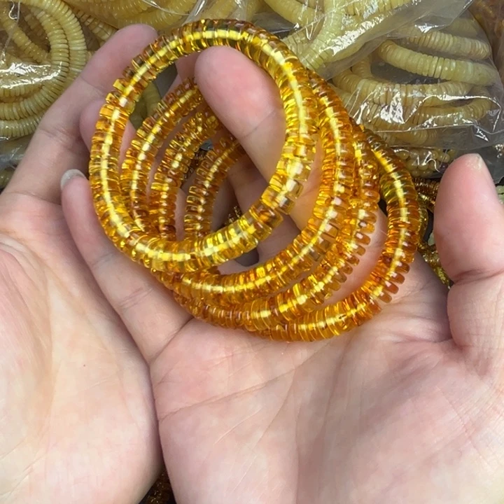 琥珀未镶嵌裸石8mm花珀药片多样发其一014