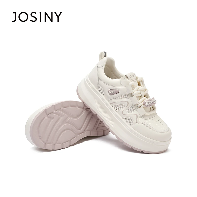 卓诗尼增高厚底小白鞋女2025春夏新款休闲百搭软底板鞋512A22472