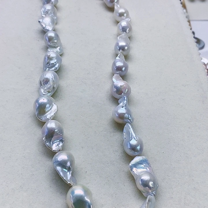 颈饰银S925镶嵌淡水珍珠翩***舟