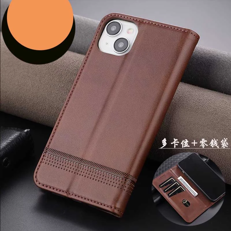 适用苹果iPhone13手机壳翻盖式皮套防摔插卡钱包款商务保护套新款