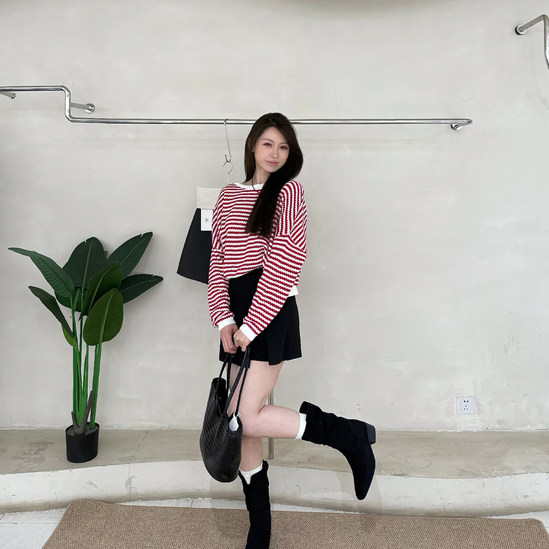 小众后蝴蝶结毛衣
