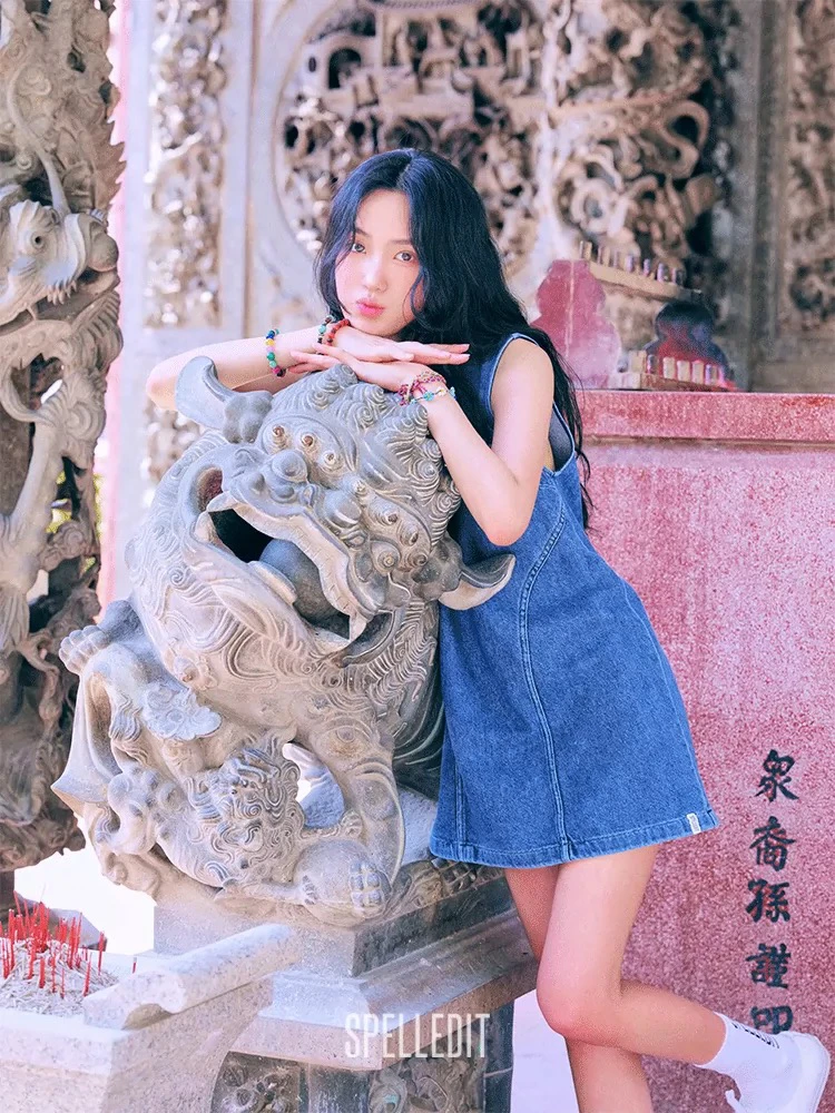 SP2025夏季新品拼接牛仔连衣裙宽松无袖设计感背心裙子女（原单）