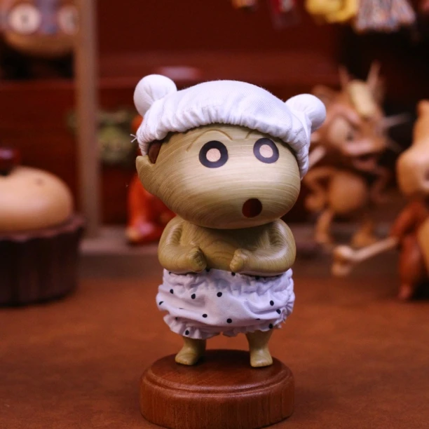 南传文化 | 创意可爱洗澡小新带底座摆件桌面装饰摆件